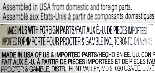 made in US with foreign parts