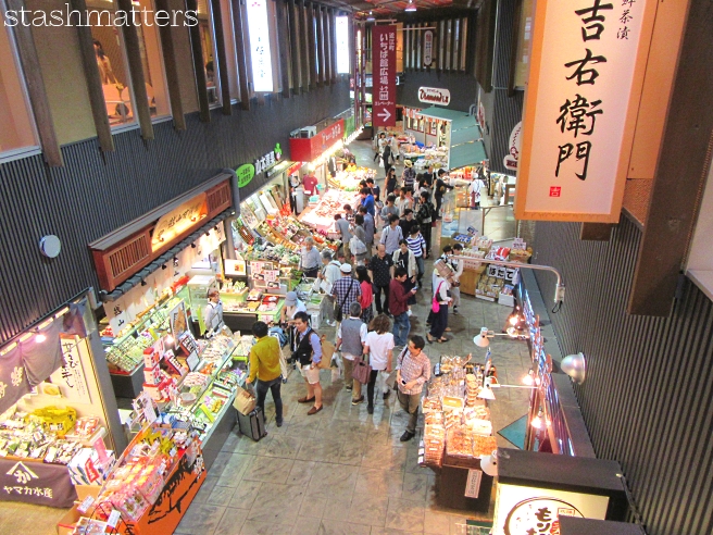Omicho Market (fresh fish market) in Kanazawa