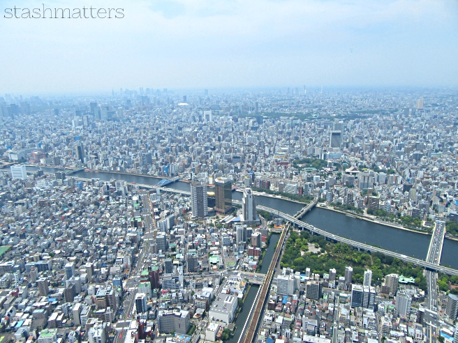 The view from on top of the Tokyo Skytree