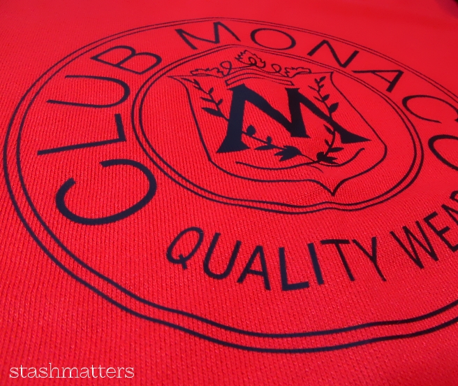Club Monaco Throwback Logo Sweatshirt in red